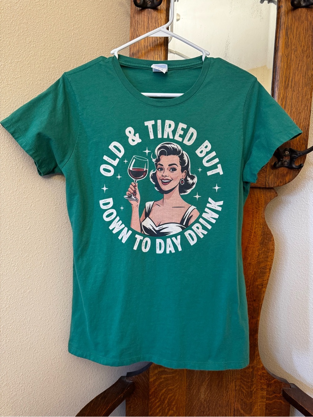 Women’s 100% Cotton Size L Day Drink Tee Shirt
